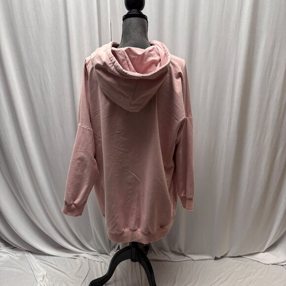Famulily Womens Hoodie Size XXL Pink Sweatshirt Kangaroo Pocket Casual Comfy - Picture 5 of 9